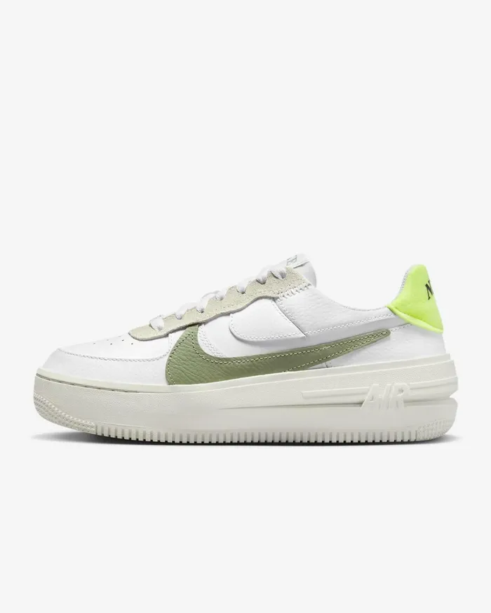 All Shoes Women Nike Air Force 1 PLTAFORM Whitesailvoltoil Green