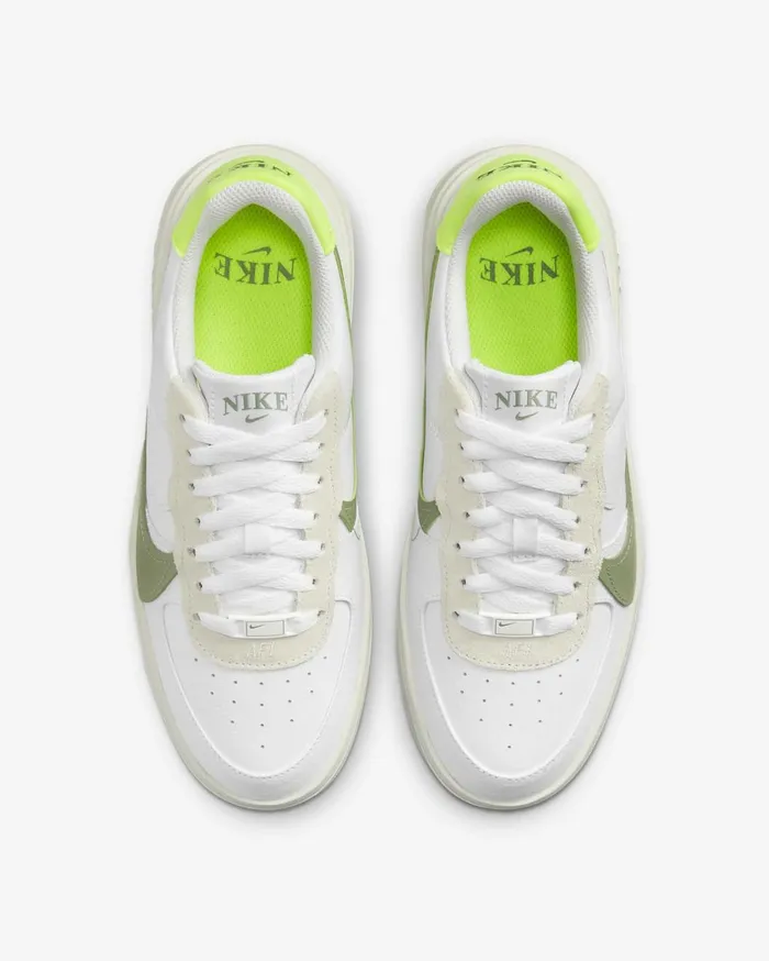 All Shoes Women Nike Air Force 1 PLTAFORM Whitesailvoltoil Green