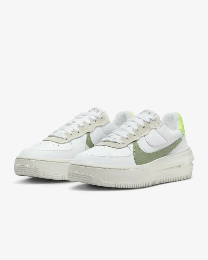 All Shoes Women Nike Air Force 1 PLTAFORM Whitesailvoltoil Green