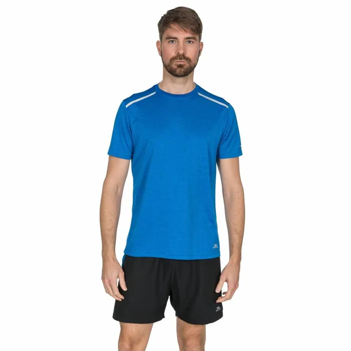 Astin Quick Dry Active Tshirt Vibrant Blue Marl Men Trespass TShirts