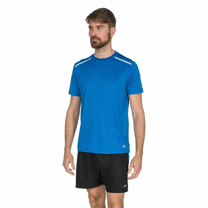 Astin Quick Dry Active Tshirt Vibrant Blue Marl Men Trespass TShirts