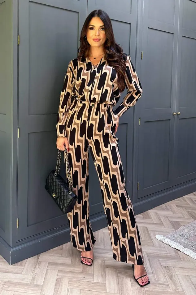 AX Paris Trousers 038 Leggings Multi Printed Geometric Trousers