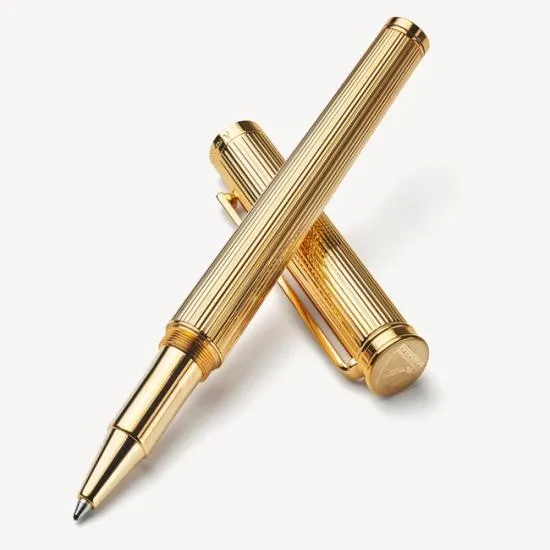 Ballpoint Pen 23ct Gold Plated Women Aspinal Of London Luxury Engraved Pens