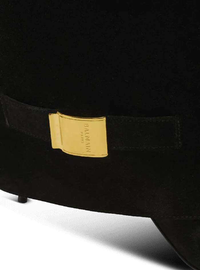 Balmain Boots Women Uma Boots In Suede Black