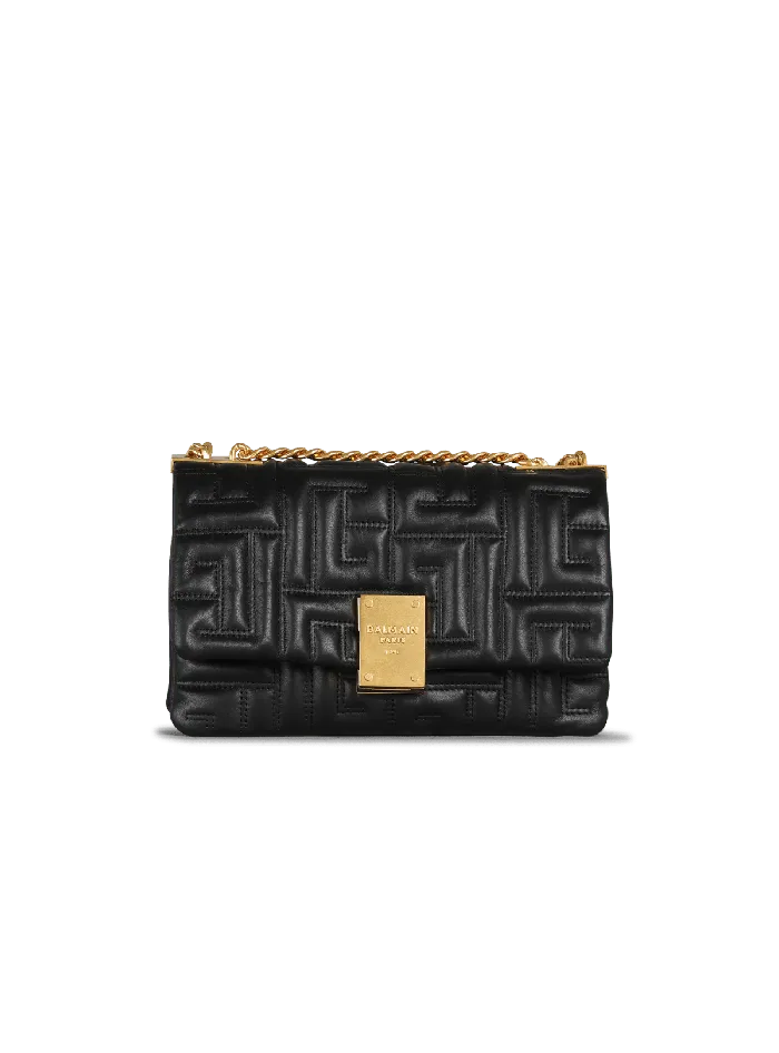 Balmain Crossbody Bags Women 1945 Soft Small Bag In Quilted Leather Black