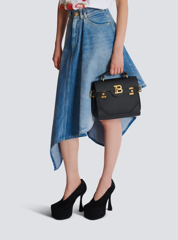 Balmain Handbags Women BBuzz 23 Grained Leather Bag Black