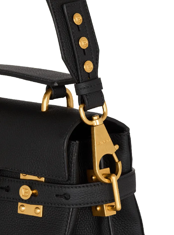 Balmain Handbags Women BBuzz 23 Grained Leather Bag Black