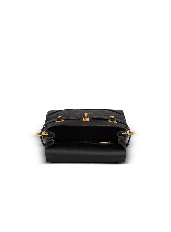 Balmain Handbags Women BBuzz 23 Grained Leather Bag Black