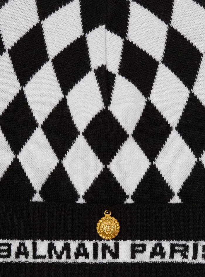 Balmain Hats And Caps Women Diamond Beanie Black
