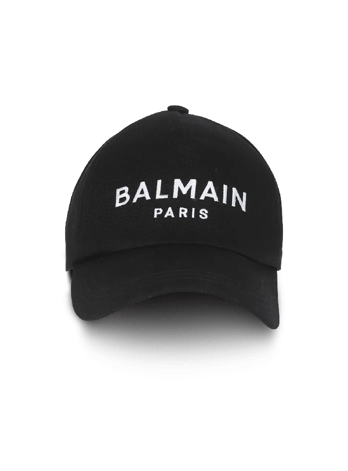 Balmain Hats And Caps Women Embroidered Paris Cap Black