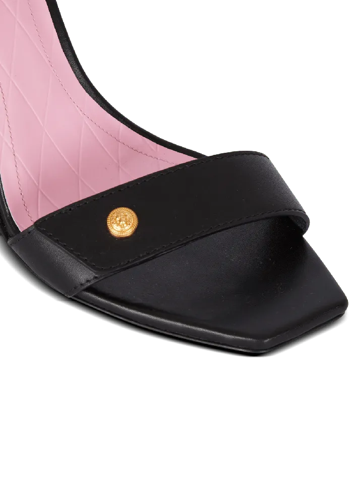 Balmain High Heels and Pumps Women Heeled Eva Sandals In Calfskin Black