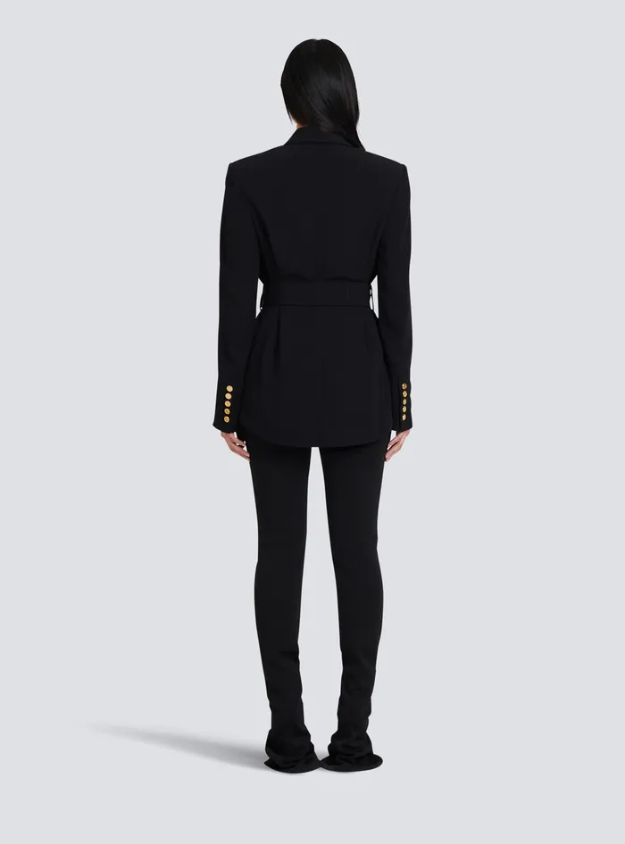 Balmain Jackets And Blazers Women Doublebreasted Fuchsia Ecodesigned Blazer Black
