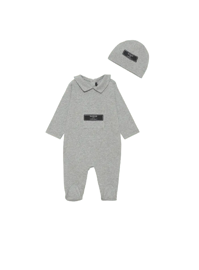 Balmain Kids 2piece Baby Set Grey