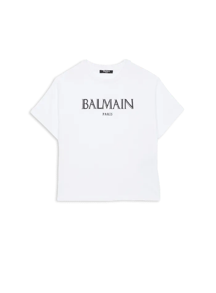 Balmain Kids Roman Tshirt White