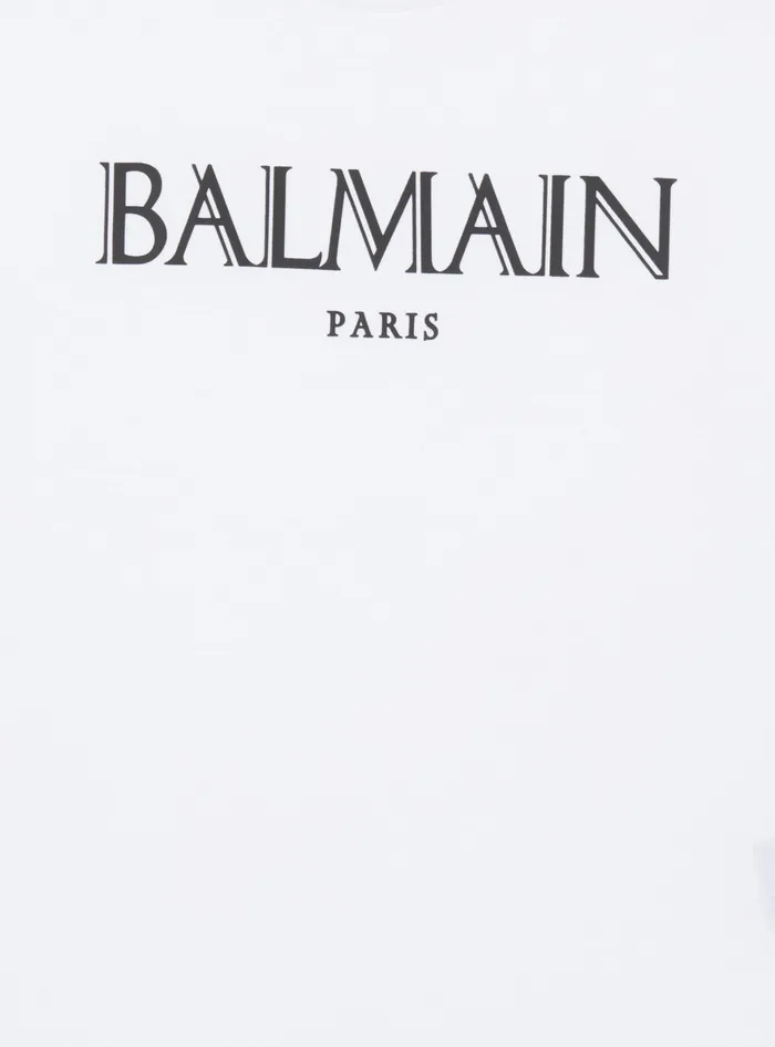 Balmain Kids Roman Tshirt White