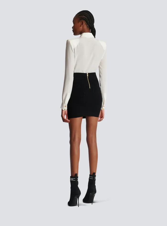 Balmain Knitwear Women Short Knit Skirt Black