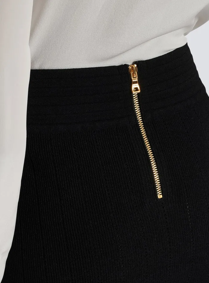 Balmain Knitwear Women Short Knit Skirt Black