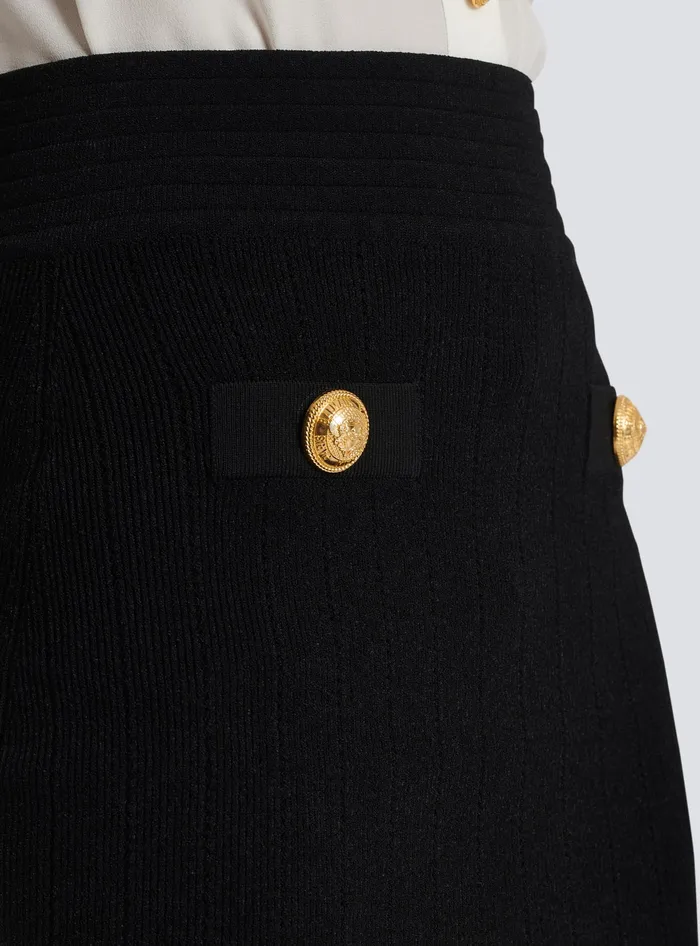 Balmain Knitwear Women Short Knit Skirt Black