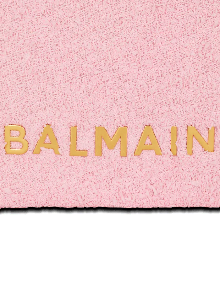 Balmain Shoulder Bags Women 1945 Soft Tweed Tote Bag Pink