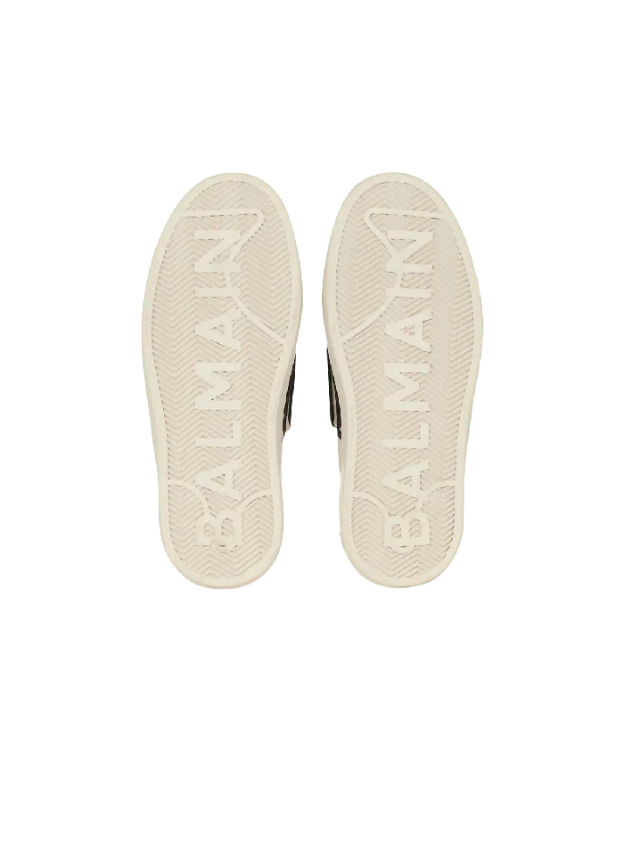 Balmain Sneakers Men Monogram Jacquard BCourt Sneakers White