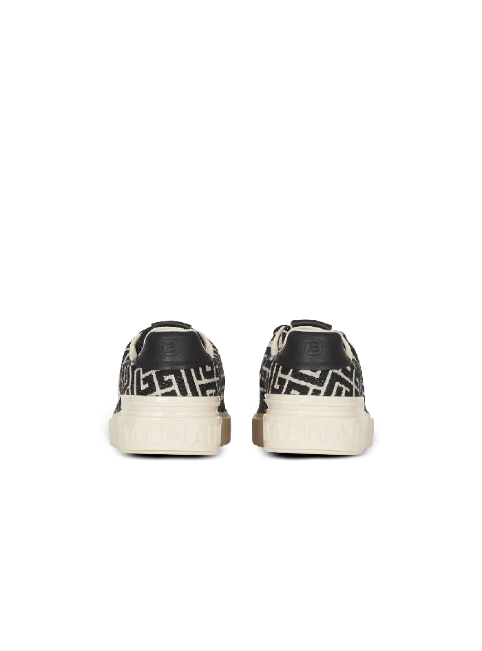 Balmain Sneakers Men Monogram Jacquard BCourt Sneakers White