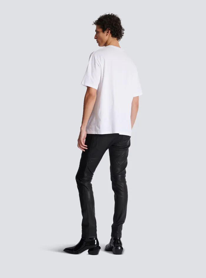 Balmain TShirts Men Printed Paris Shortsleeved Tshirt White