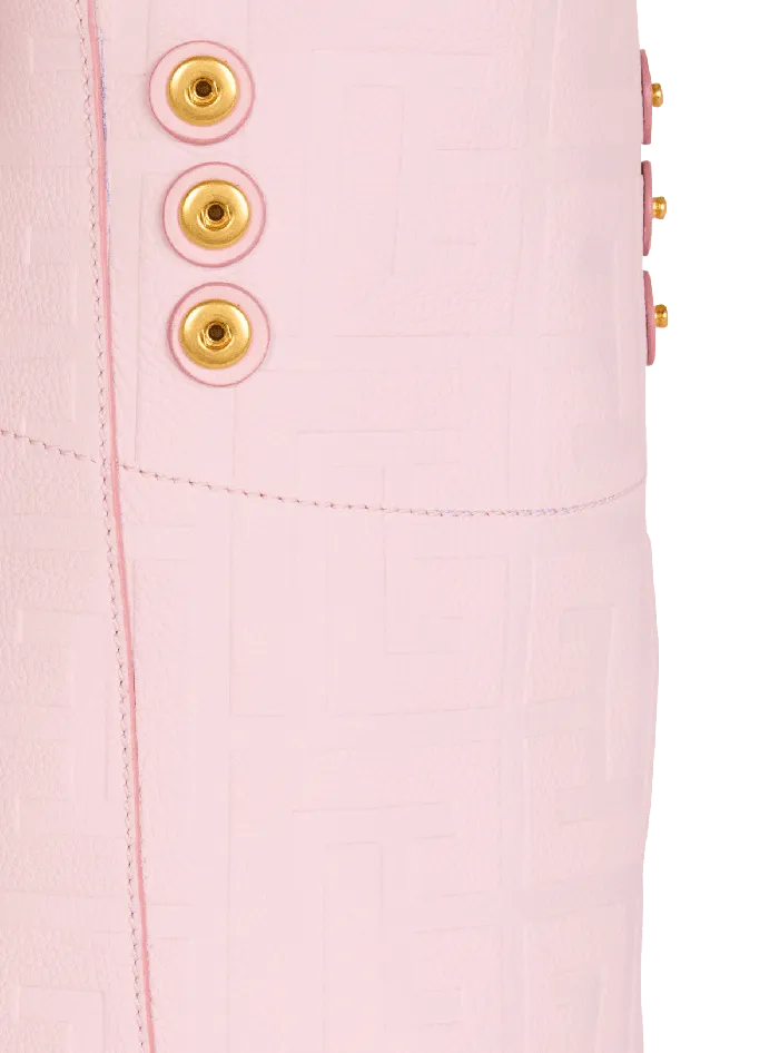 Balmain Tote Bags Women 1945 Soft Tote Bag In Grained Calfskin Pink
