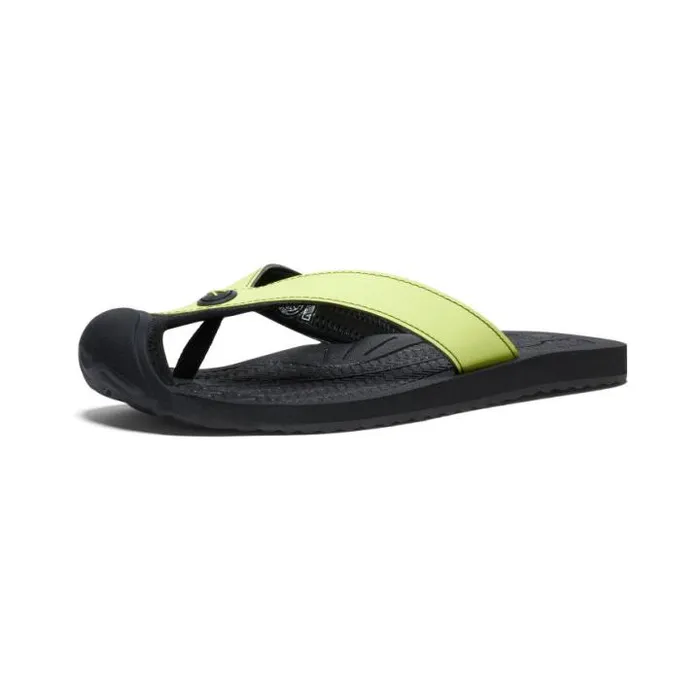 Barbados Daiquiri GreenBlack Leather FlipFlop Women KEEN Sandals