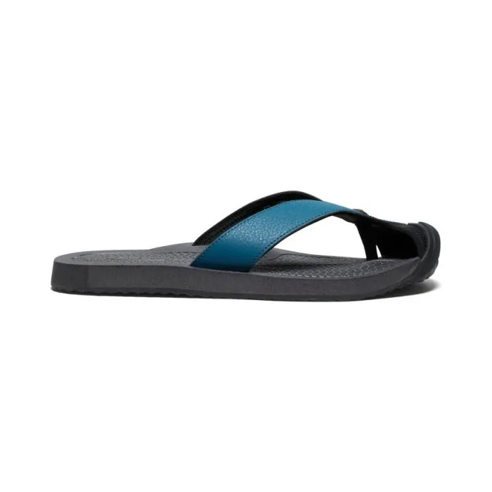 Barbados Legion BlueAntique Moss Leather FlipFlop Men KEEN SlipOns