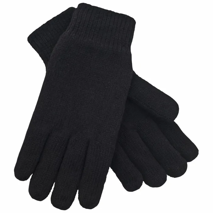 Bargo Unisex Knitted Gloves Black MenWomen Trespass Gloves