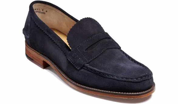 Barker Shoes Caruso 8211 Navy Suede Navy Suede Mens