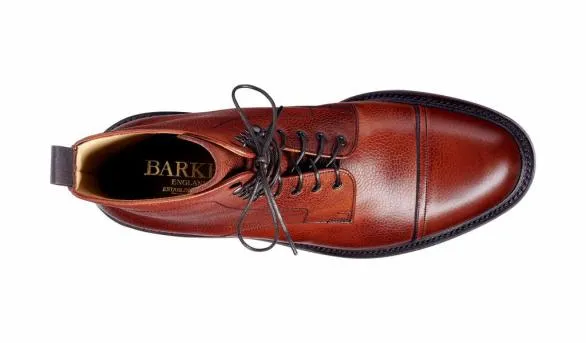 Barker Shoes Donegal 8211 Antique Rosewood Grain 8211 Top Cap Boot Antique Rosewood Grain 8211 Top Cap Boot Mens
