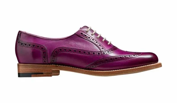 Barker Shoes Fearne 8211 Purple Hand Painted 8211 Ladies Brogue Shoe Purple Hand Painted 8211 Ladies Brogue Shoe Womens