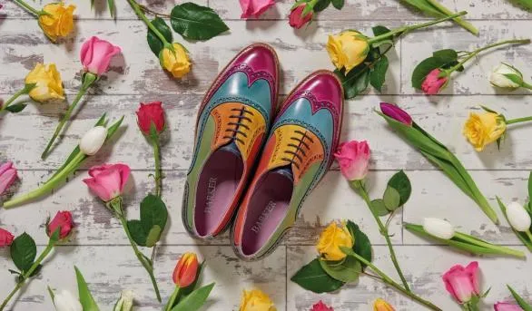 Barker Shoes Fearne 8211 Purple Hand Painted 8211 Ladies Brogue Shoe Purple Hand Painted 8211 Ladies Brogue Shoe Womens