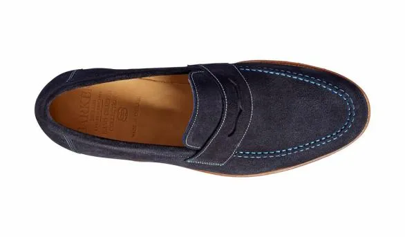 Barker Shoes Jevington 8211 Navy Suede Navy Suede Mens