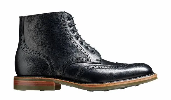 Barker Shoes Knights 8211 Black Alpine Grain Black Alpine Grain Mens