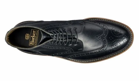 Barker Shoes Knights 8211 Black Alpine Grain Black Alpine Grain Mens