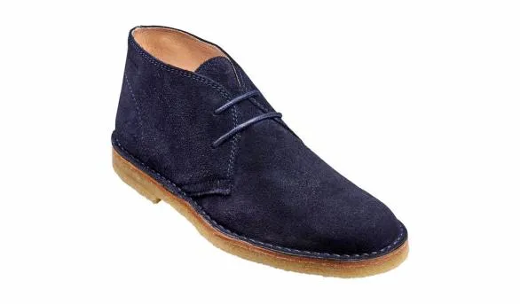 Barker Shoes Monty 8211 Navy Suede Boot Navy Suede Boot Mens