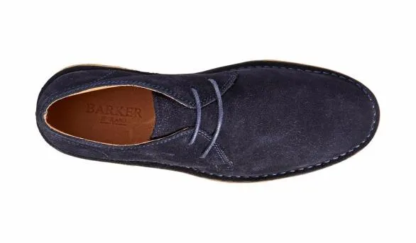 Barker Shoes Monty 8211 Navy Suede Boot Navy Suede Boot Mens