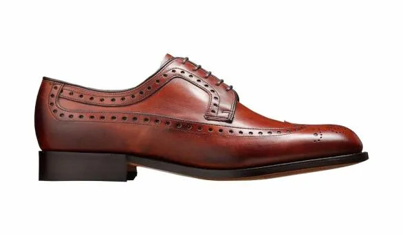 Barker Shoes Portrush 8211 Walnut Calf Wingtip Derby Walnut Calf Wingtip Derby Mens