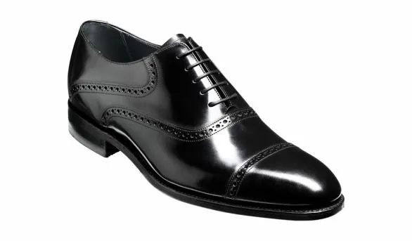 Barker Shoes Wilton 8211 Black HiShine Oxford Black Hishine Oxford Mens