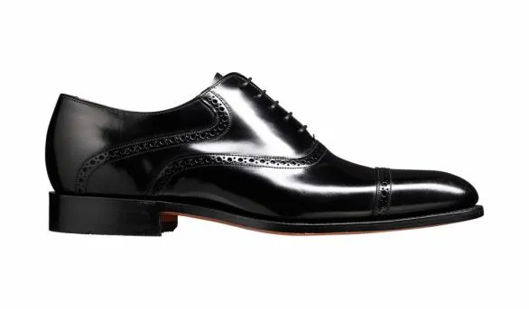 Barker Shoes Wilton 8211 Black HiShine Oxford Black Hishine Oxford Mens