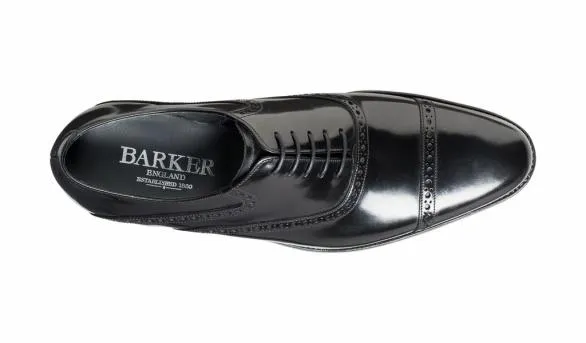 Barker Shoes Wilton 8211 Black HiShine Oxford Black Hishine Oxford Mens