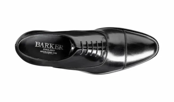 Barker Shoes Winsford 8211 Black HiShine Oxford Black Hishine Oxford Mens