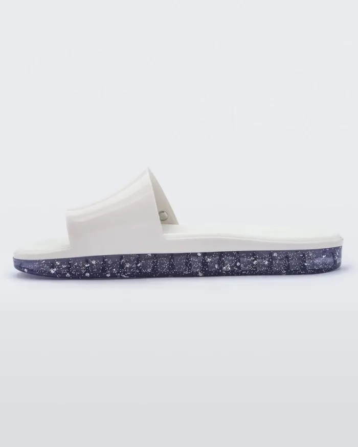 Beach White Glitterclear Women Melissa Slides