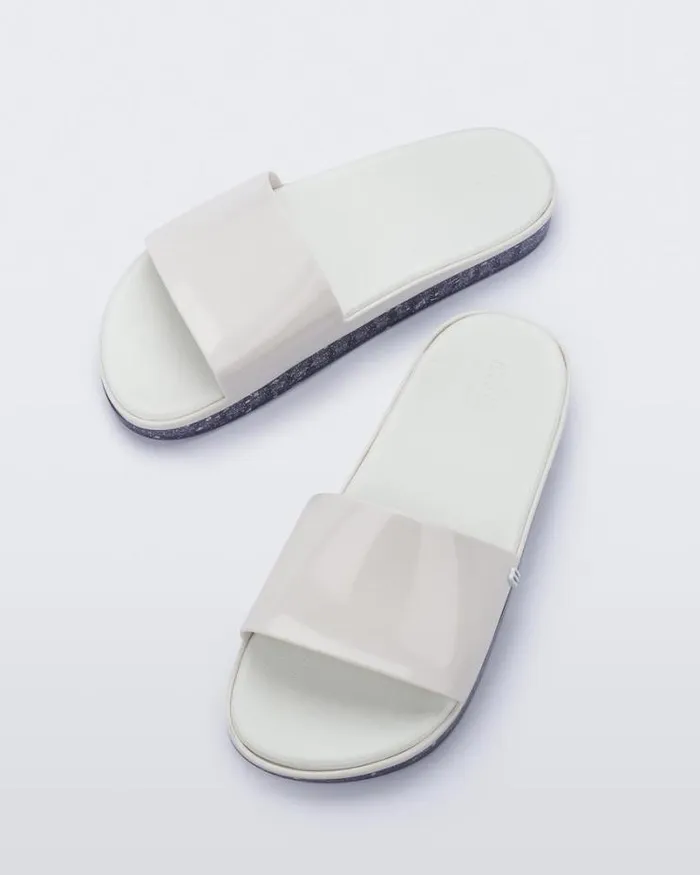 Beach White Glitterclear Women Melissa Slides