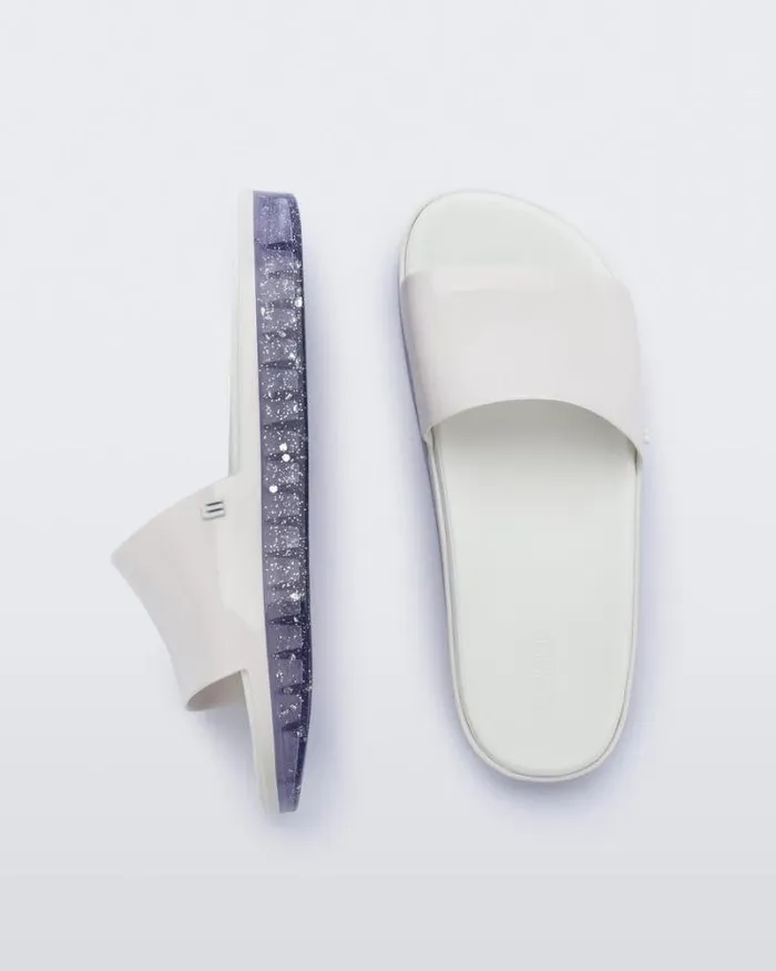 Beach White Glitterclear Women Melissa Slides