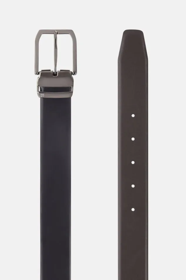 Belts Men Boggi Milano Reversible Smooth Leather Belt Black Belts Men Boggi Milano Reversible Smooth Leather Belt Black