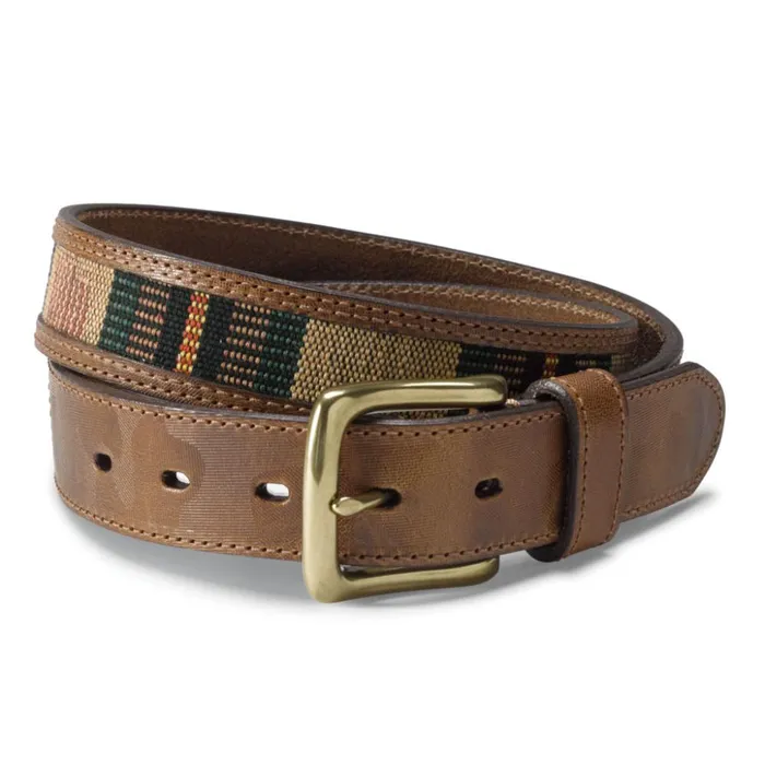 Belts Men Orvis Blanket Striped Inlay Belt Tanmulti