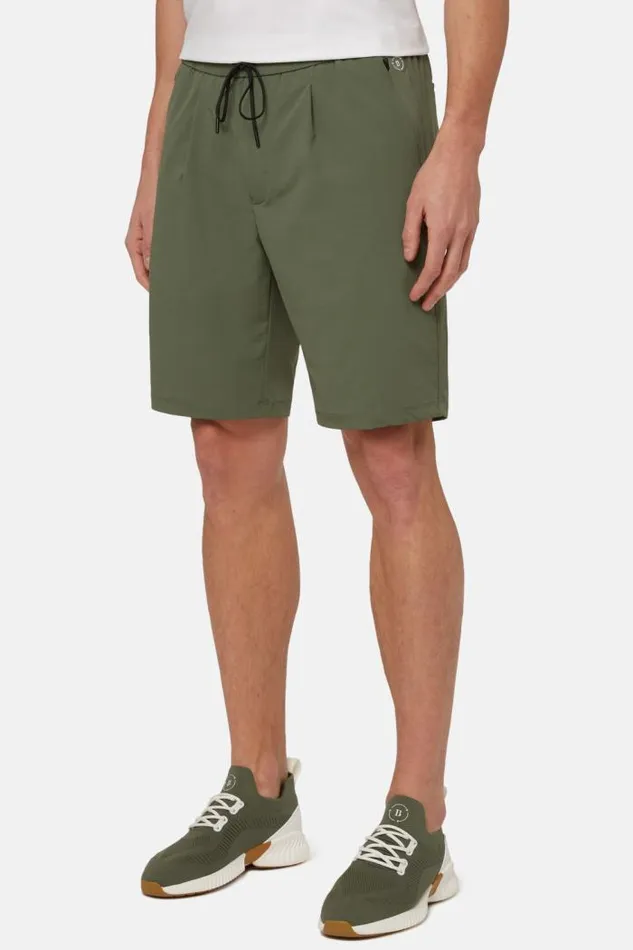 Bermuda Men Boggi Milano Bermuda Shorts In Stretch Recycled Nylon Green Bermuda Men Boggi Milano Bermuda Shorts In Stretch Recycled Nylon Green